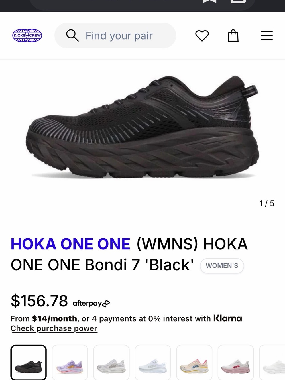Hoka Black Athletic Run Shoes
